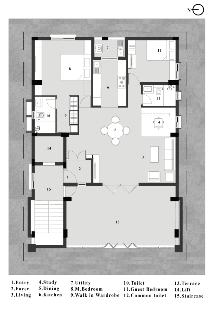 Floor plan-residential interiors